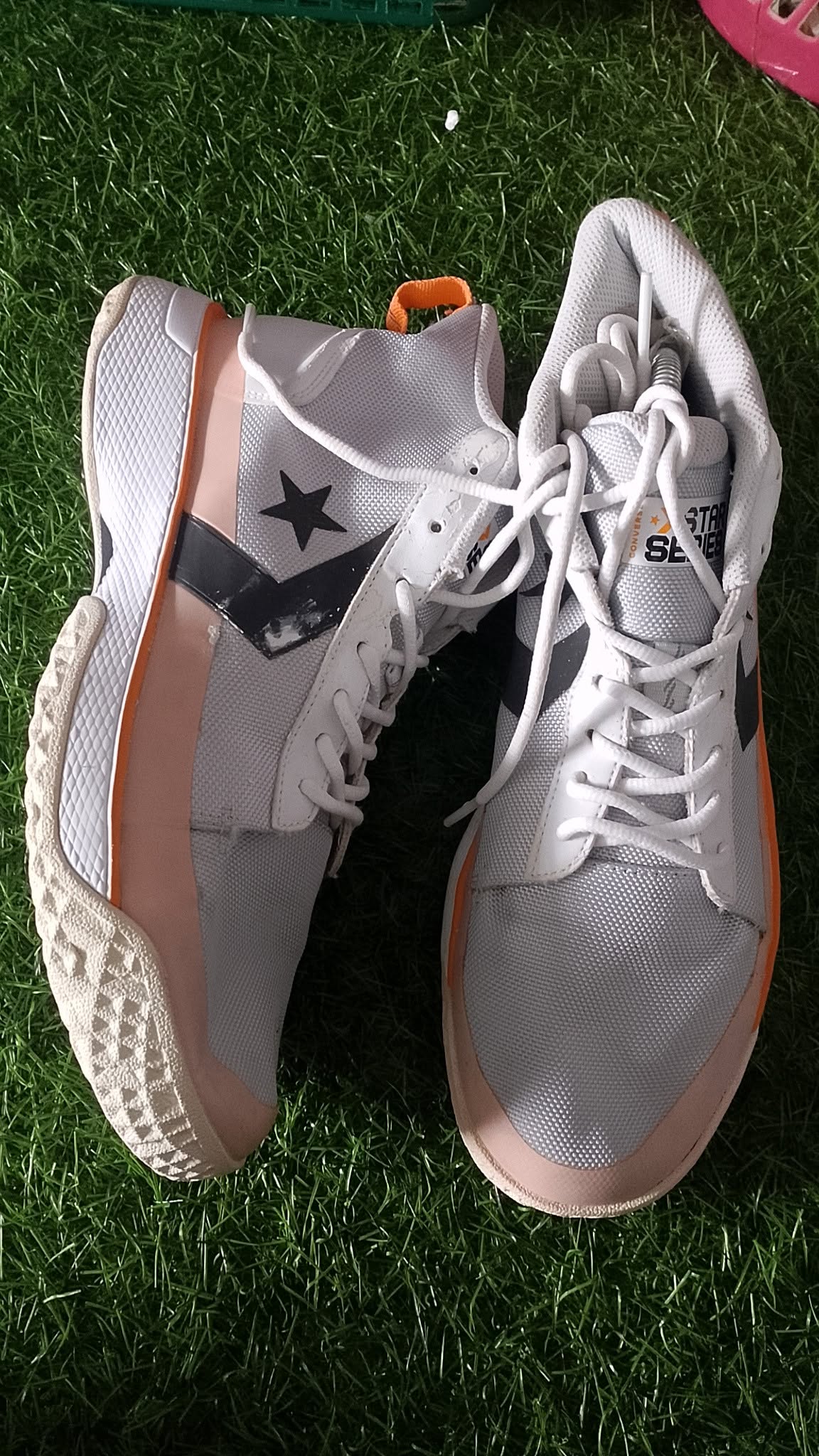 sepatu basket Converse x Tinker Hatfield Star Series BB Mid "White/Pure Platinum" foto 5