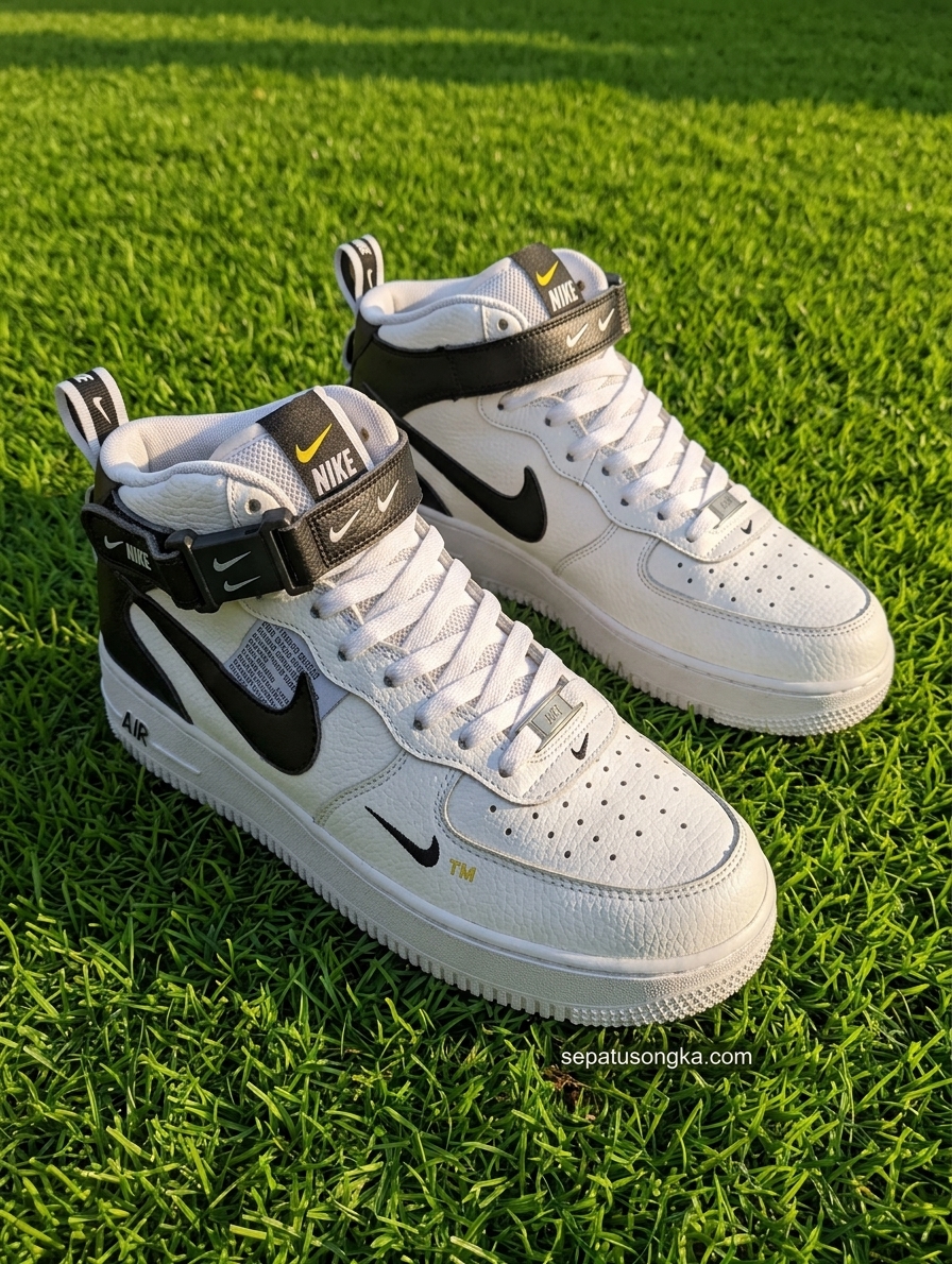 Nike Air Force 1 Mid Utility "White Black"