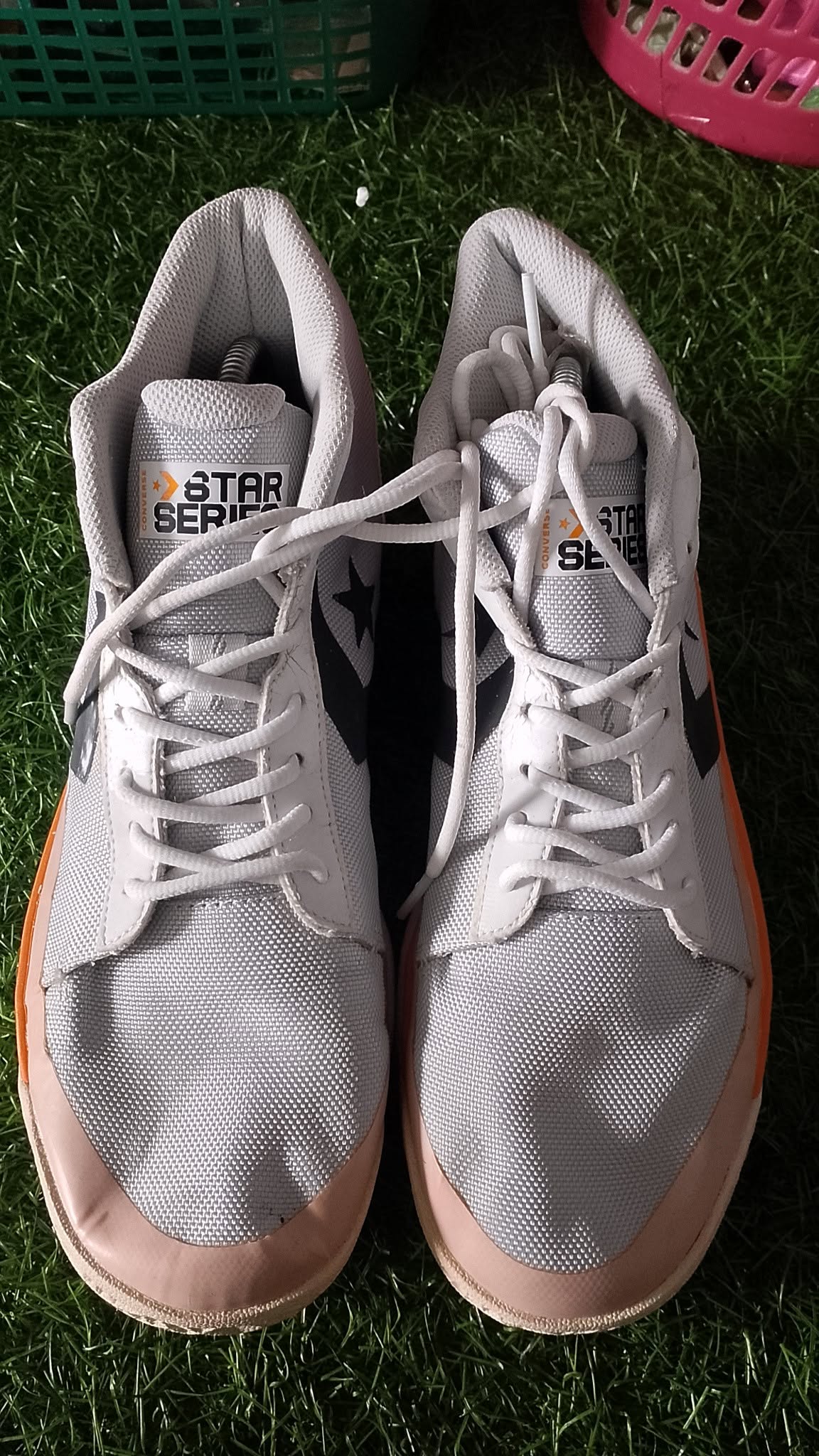 sepatu basket Converse x Tinker Hatfield Star Series BB Mid "White/Pure Platinum" foto 2